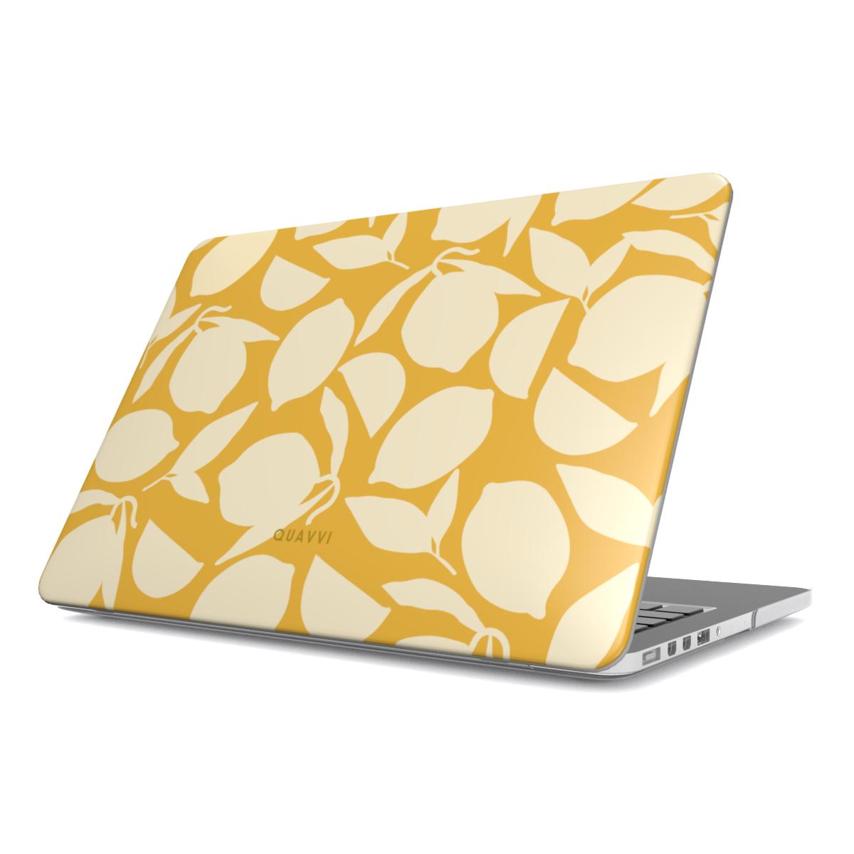 Lemon Please Apple Macbook case by QUAVVICASES – bright yellow with lemons, full protection, tough design