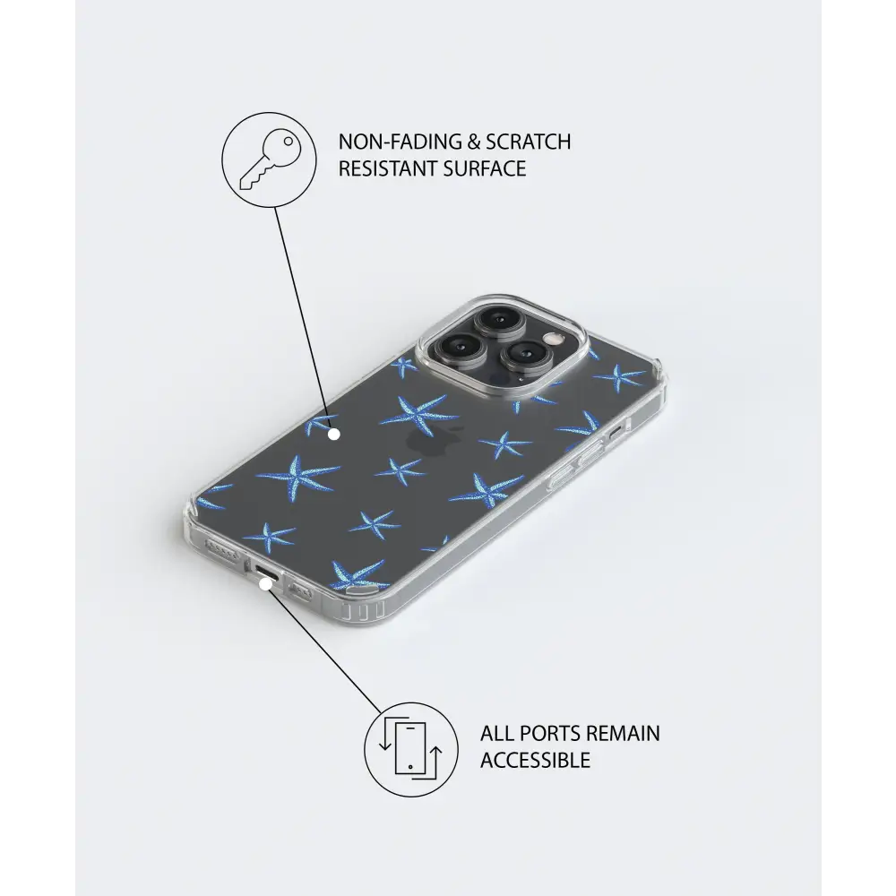 STELLA SAMSUNG clear phone case blue starfish Tech Accessories
