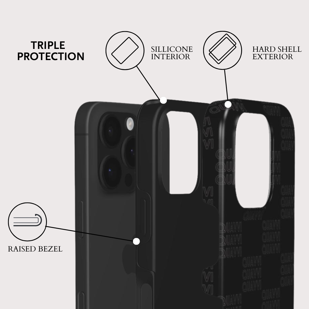 Quavvi Black-phone-case-tough-magsafe-shockproof-QUAVVICASES