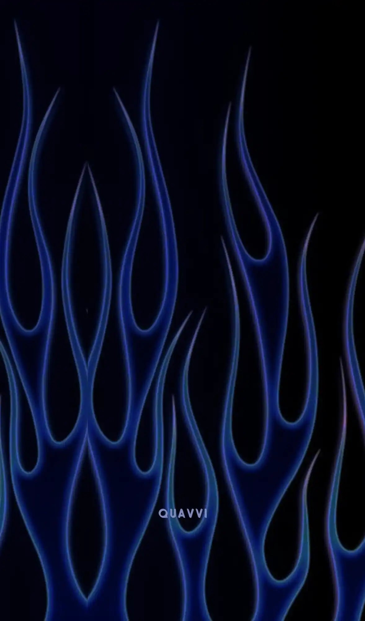 Blue flame graphic.