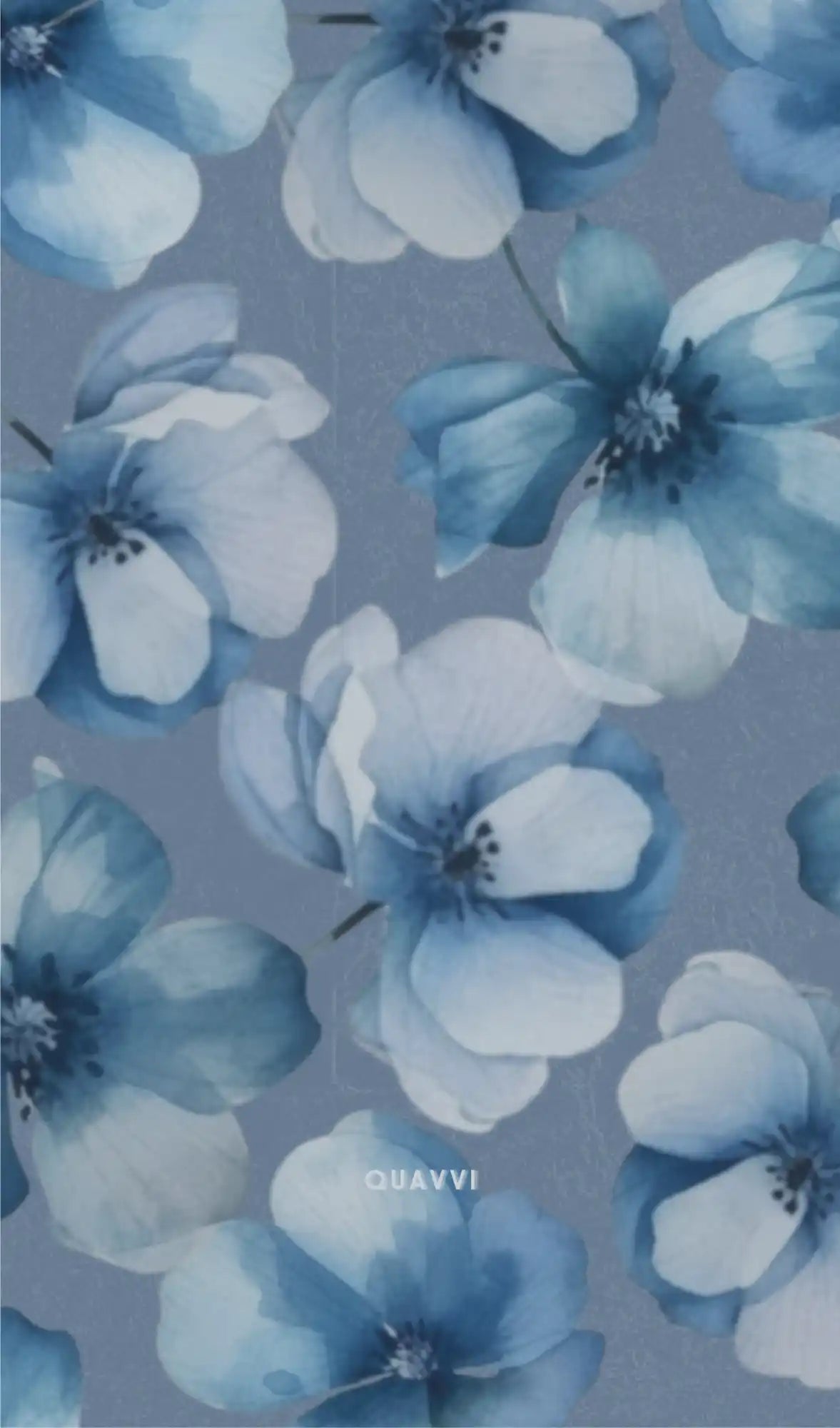 Blue floral pattern.