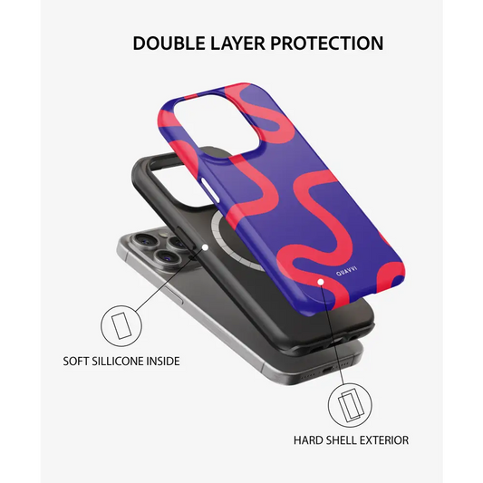 Crimson Coil Shockproof Tough phone case | QUAVVICASES