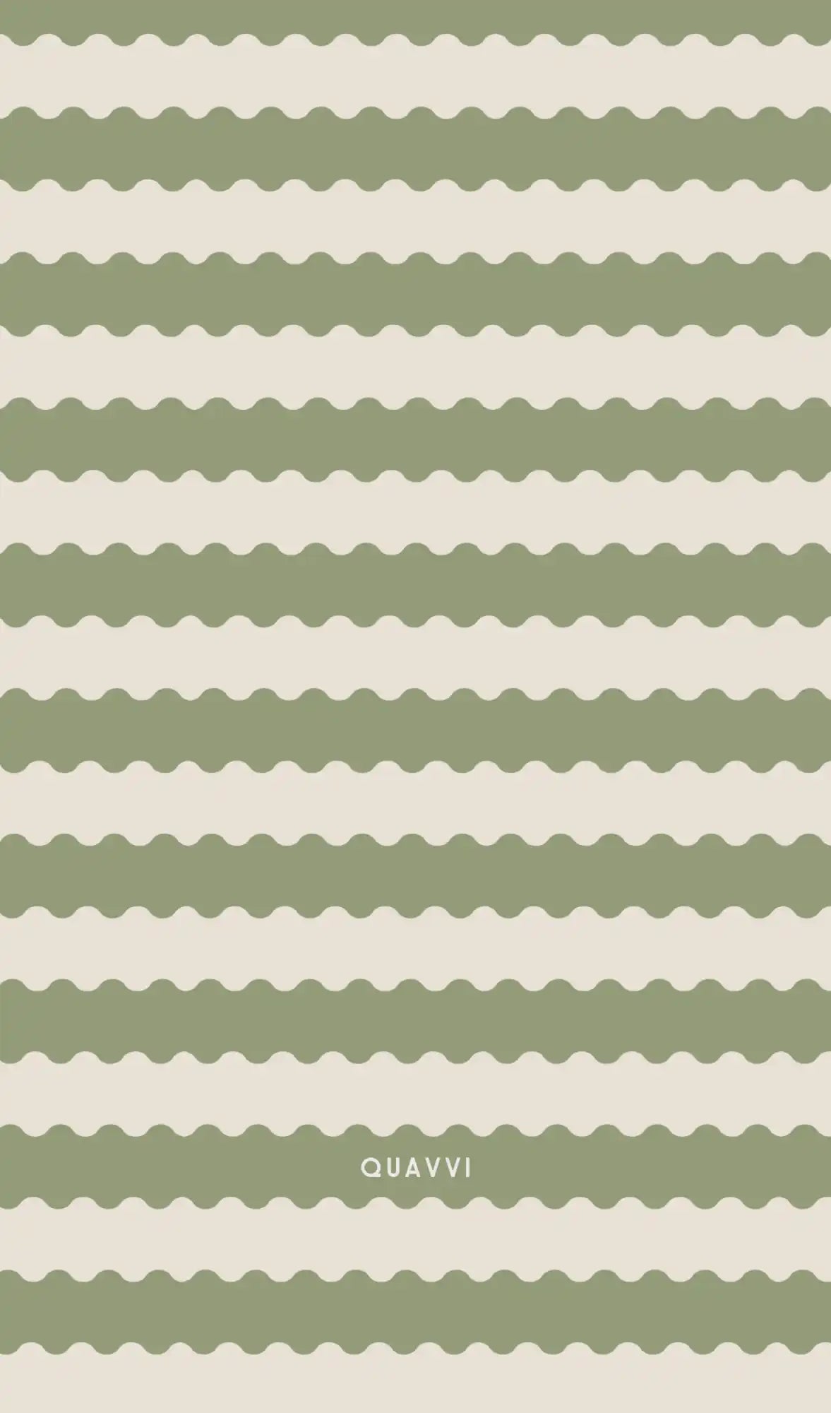 Green and beige wavy striped pattern.