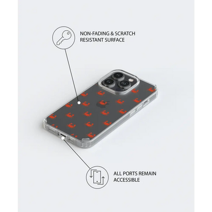 KRABI SAMSUNG clear phone case red pattern Tech Accessories
