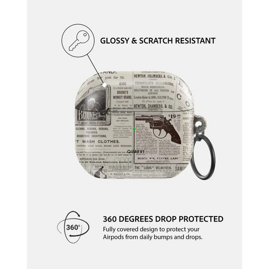 Paper Trails Durable Protection for Apple All Airpods | QUAVVICASES