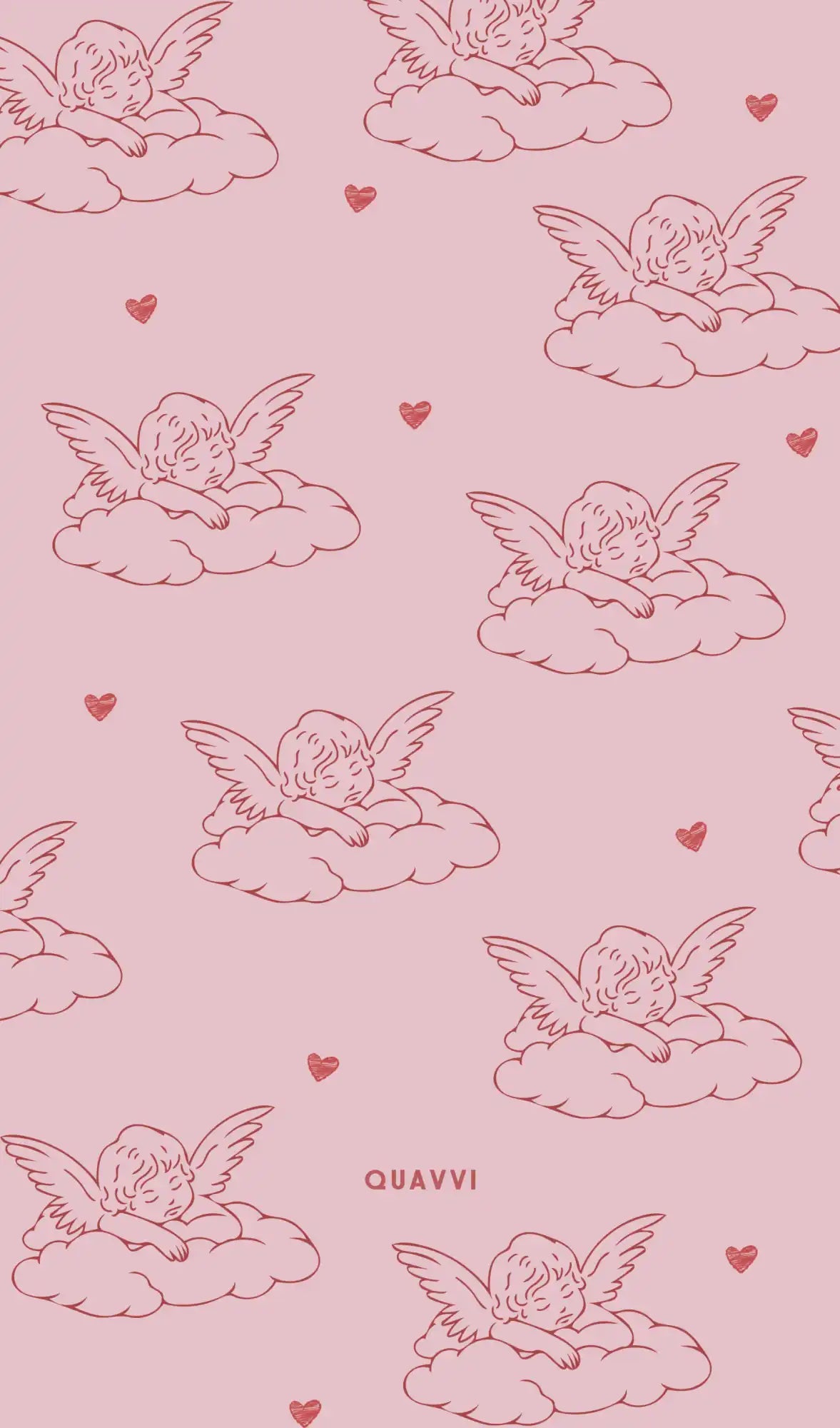 Pink cherub pattern.