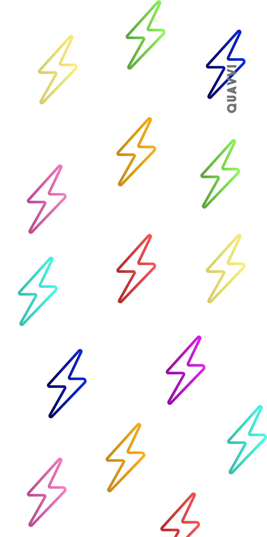 Pixelated lightning bolt pattern.