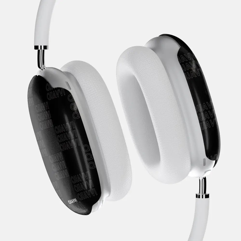 QUAVVI BLACK AIRPODS MAX white over ear headphones black earcups Tech Accessories