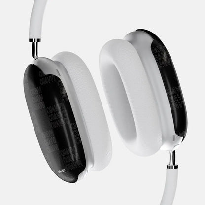 QUAVVI BLACK AIRPODS MAX white over ear headphones black earcups Tech Accessories
