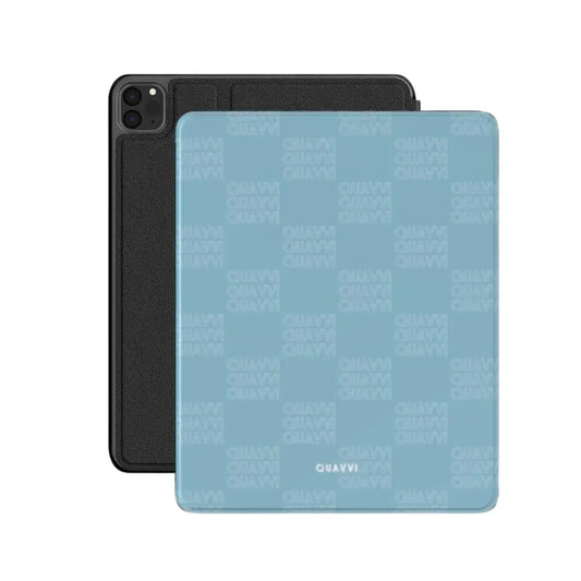 Quavvi Ice Blue Premium Vegan Leather Appple iPad case | QUAVVICASES