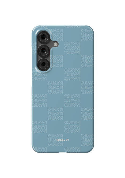 QUAVVI Ice Blue Samsung Galaxy phone case by QUAVVICASES – checkered light baby blue, shockproof, tough, dual-layer design