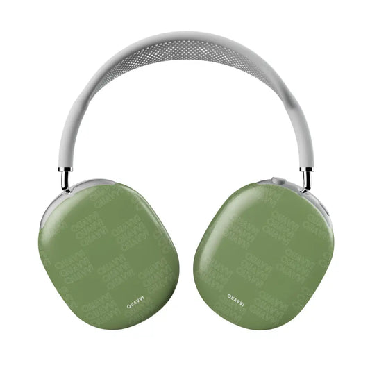 QUAVVI OLIVE AIRPODS MAX green over ear headphones white mesh Tech Accessories