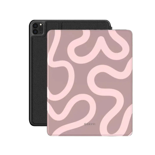 Rosy Twist Premium Vegan Leather Appple iPad case | QUAVVICASES
