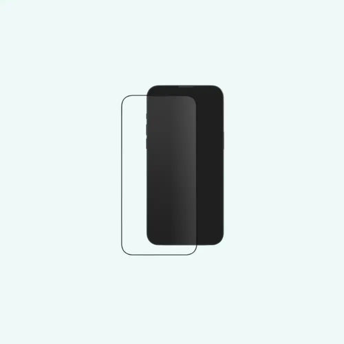A smartphone with a screen protector next to it.