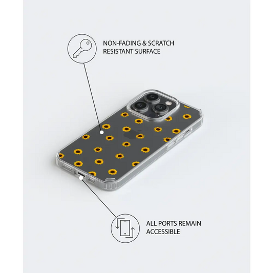 SUN KISSED SAMSUNG clear phone case sunflower pattern Tech Accessories