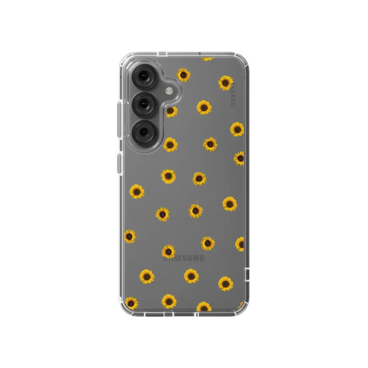 SUN KISSED SAMSUNG clear smartphone case sunflower pattern Tech Accessories