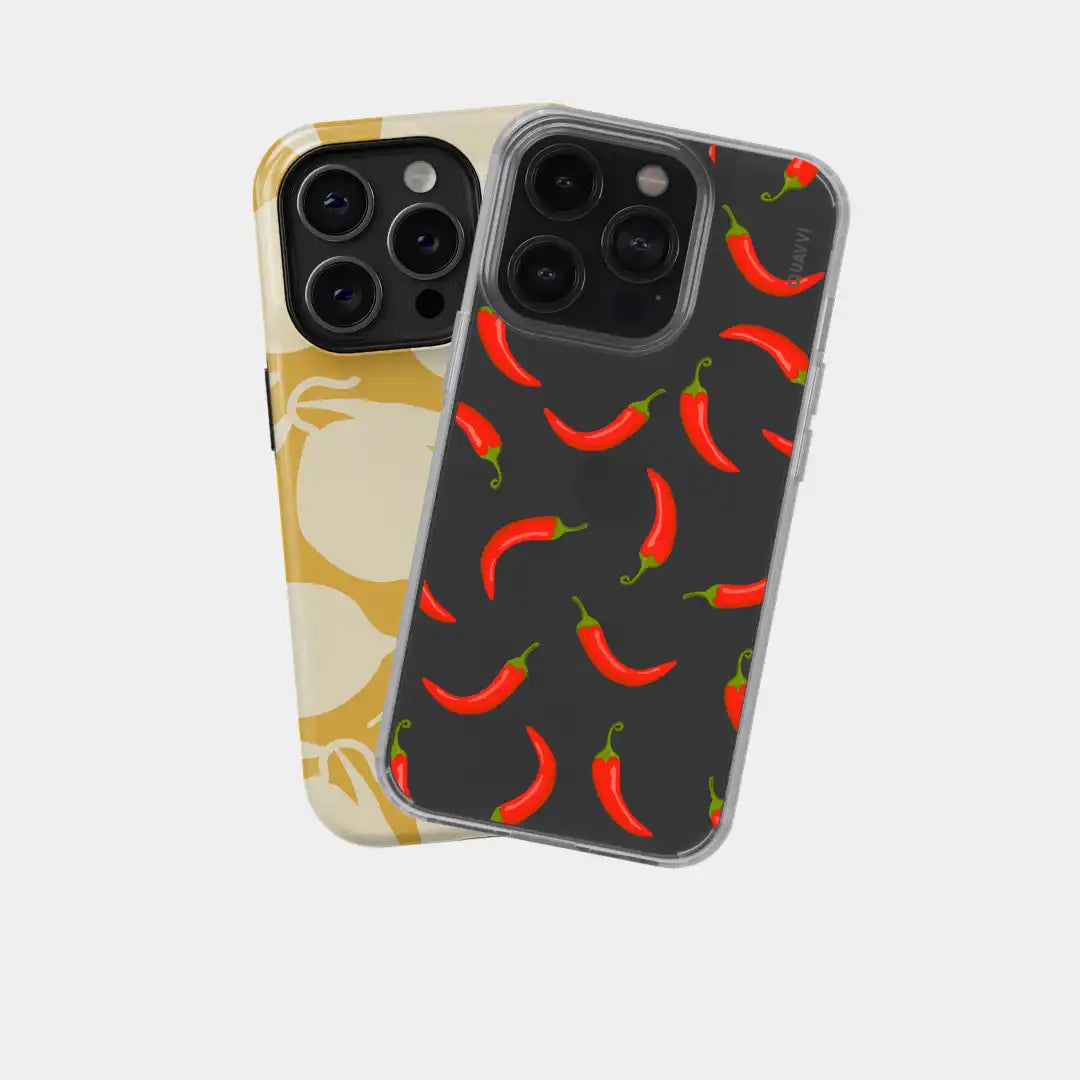 Two patterned iPhone cases.