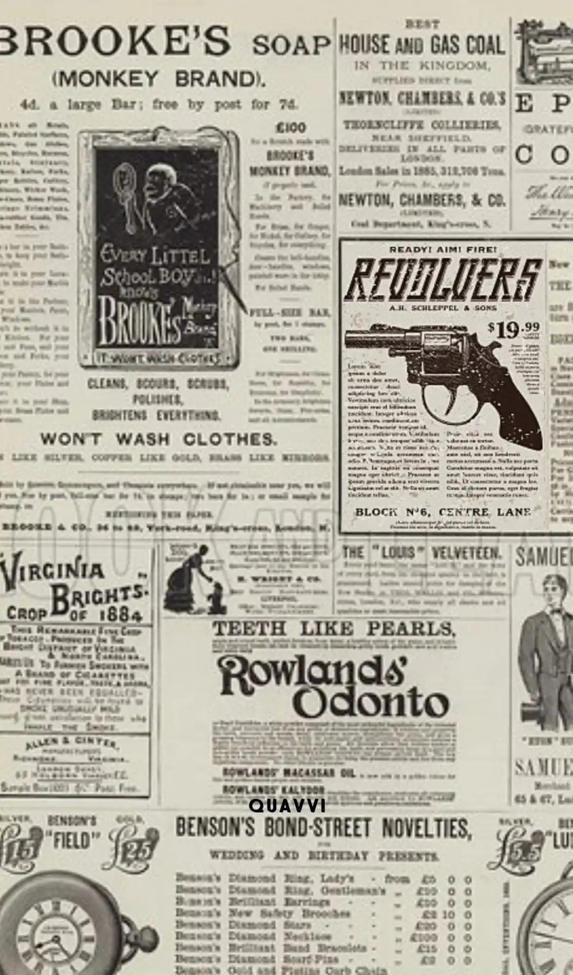 Vintage newspaper advertisements.