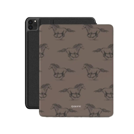 Wild Whimsy Premium Vegan Leather Appple iPad case | QUAVVICASES
