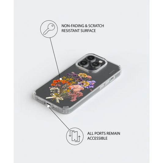 WILDFLOWER clear phone case pressed flower Tech Accessories